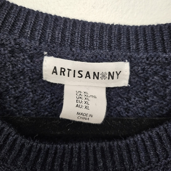 Artisan NY Cozy Knit Womens Sweater in Navy size XL - Picture 4 of 9